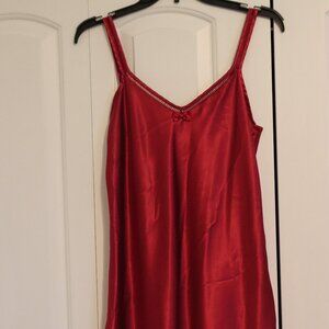 Secret Treasures Red Satin Gown Romantic Sexy Size Small